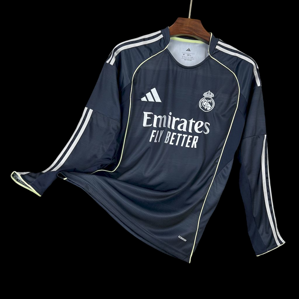 Réal Madrid Long Sleeve Away Jersey 2025-2026