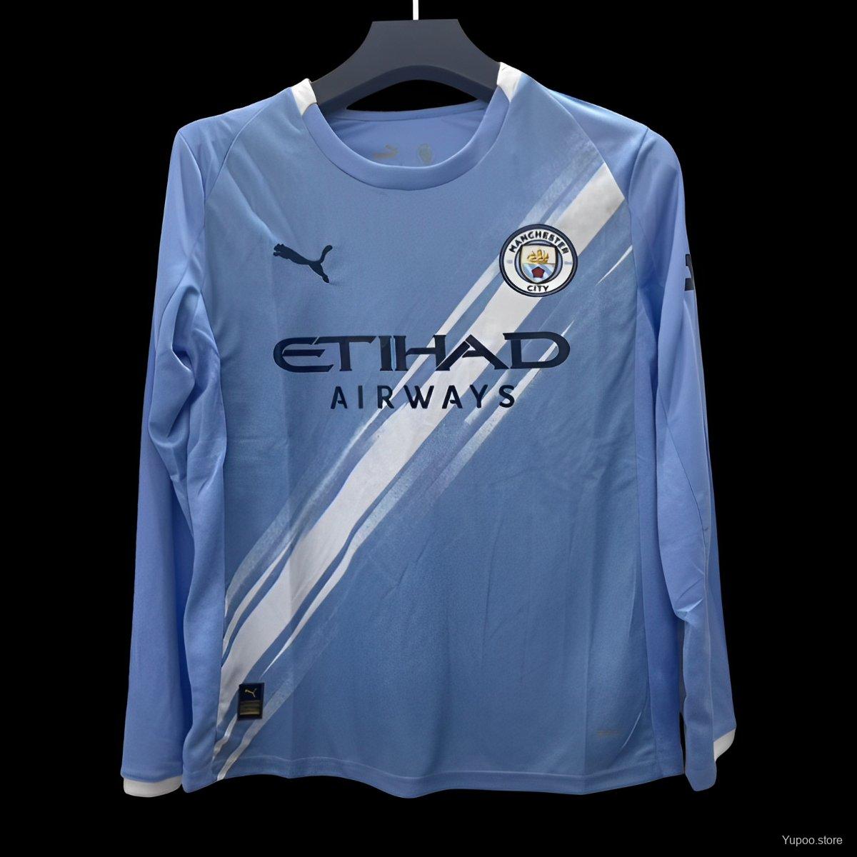 Manchester City Long Sleeve Home Jersey 2025-2026